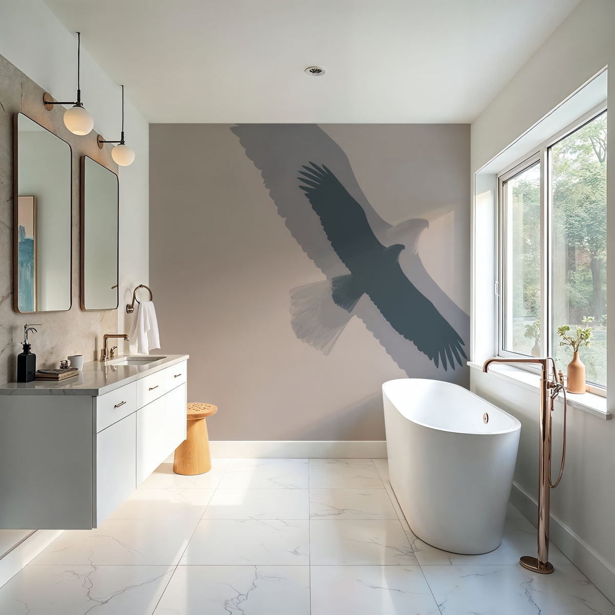 Double Eagle Flight Mural Wallpaper - room preview 02