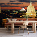 Capitol Twilight Red Mural Wallpaper - room preview 02