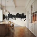 Winnipeg Canada Skyline Black & White Mural Wallpaper - room preview 02