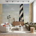 Coastal Light Map Mural Wallpaper - room preview 02