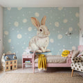 Rabbit Study Mural Wallpaper - room preview 02