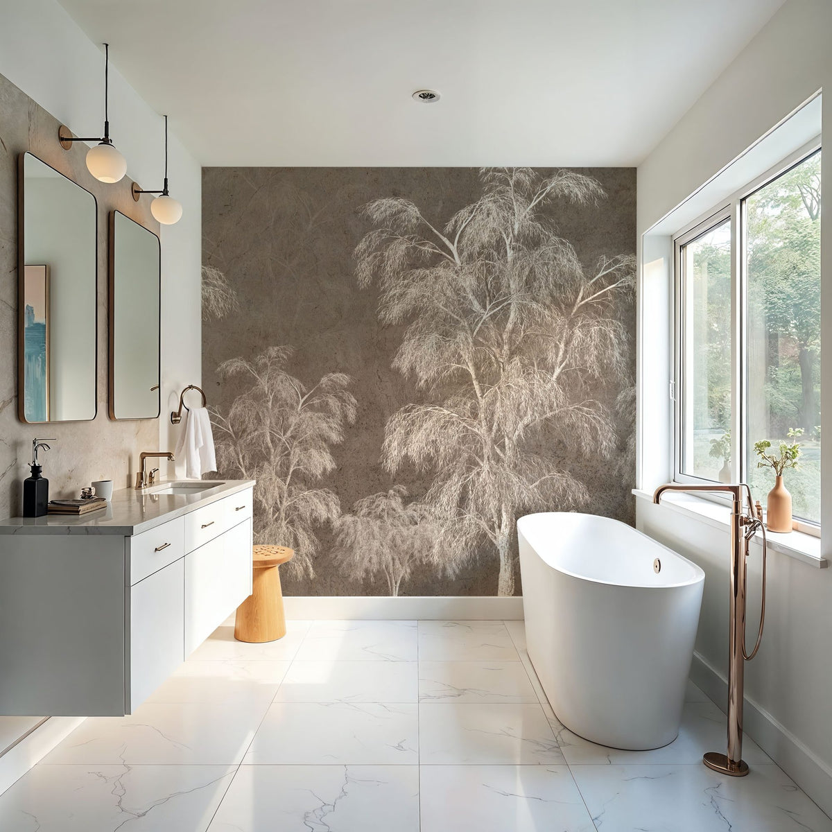 Treecrown Rustic Mural Wallpaper - room preview 02