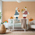 Ducks in the Pumpkin Patch IV Mural Wallpaper - room preview 02