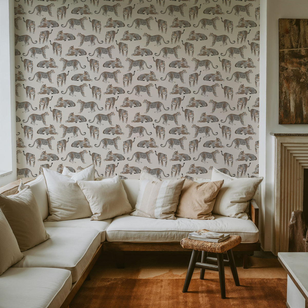 Land of the Leopard Mural Wallpaper - room preview 02