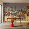 Greetings From Rhode Island Mural Wallpaper - room preview 02