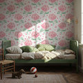 Hydrangea in the Air, Pink Mural Wallpaper - room preview 02