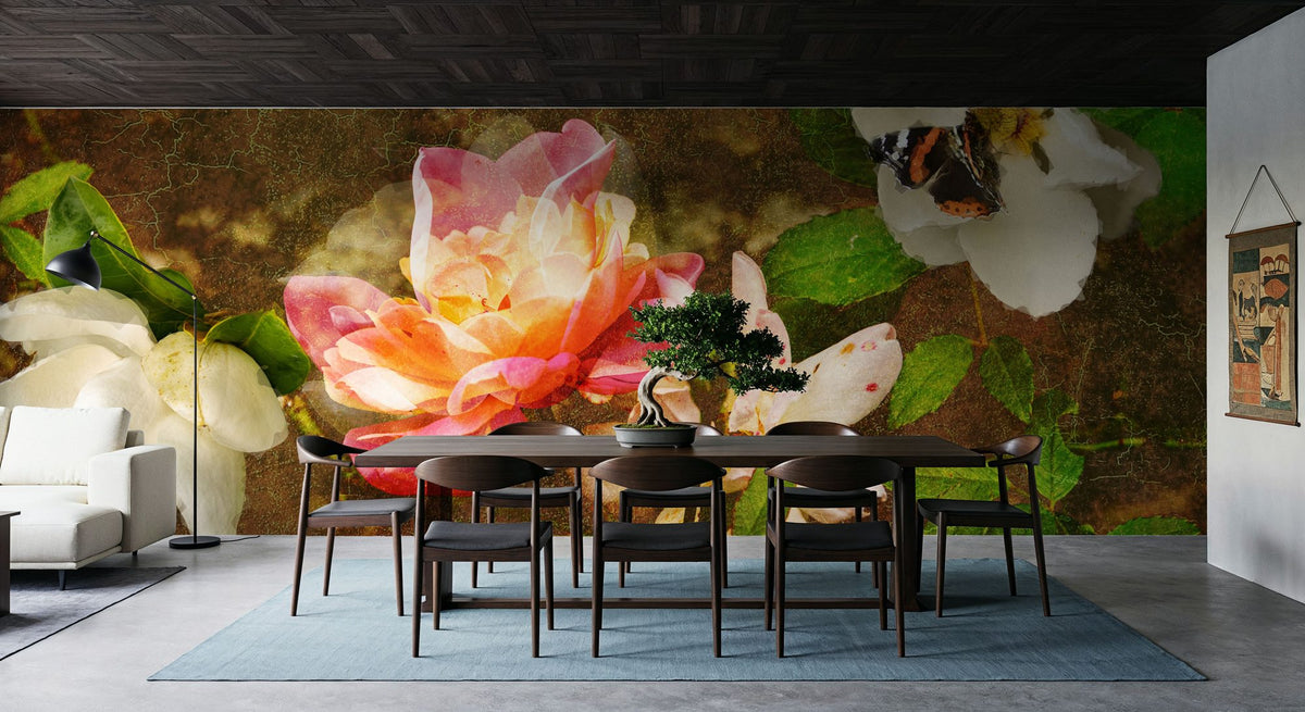 Autumn Reverie Mural Wallpaper - Red Tone - room preview 02