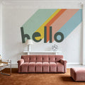 Hello Rainbow Mural Wallpaper - room preview 02