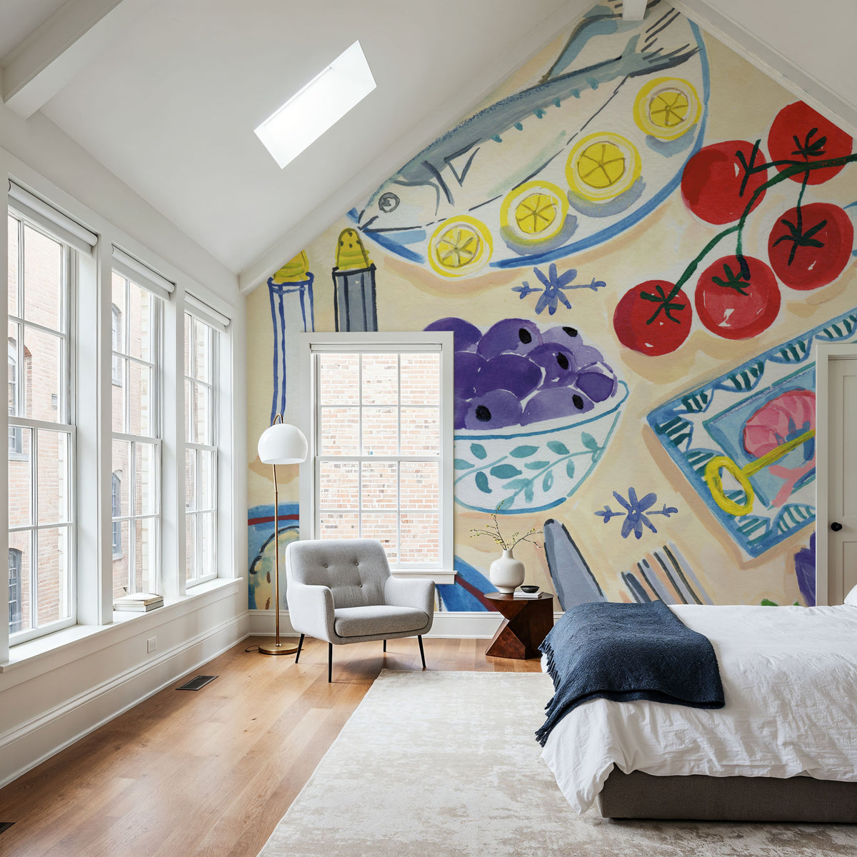 Seafood Tablescape Mural Wallpaper - room preview 02