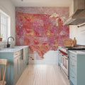 US Map Detailed - Tatiana Mural Wallpaper - room preview 02