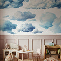 Floating Clouds Sketch Mural Wallpaper - room preview 02