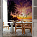 Tropical Twilight Silhouette Mural Wallpaper - room preview 02