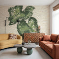 Textile Leaves II Mural Wallpaper - room preview 02