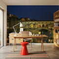 Riverside Bridge Twilight Mural Wallpaper - room preview 02