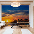 Santa Monica Pier Sunset Mural Wallpaper - room preview 02