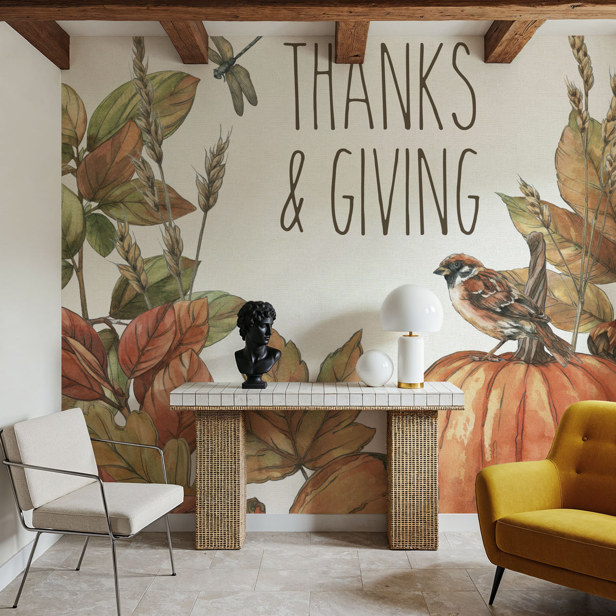 Harvest Home V Mural Wallpaper - room preview 02