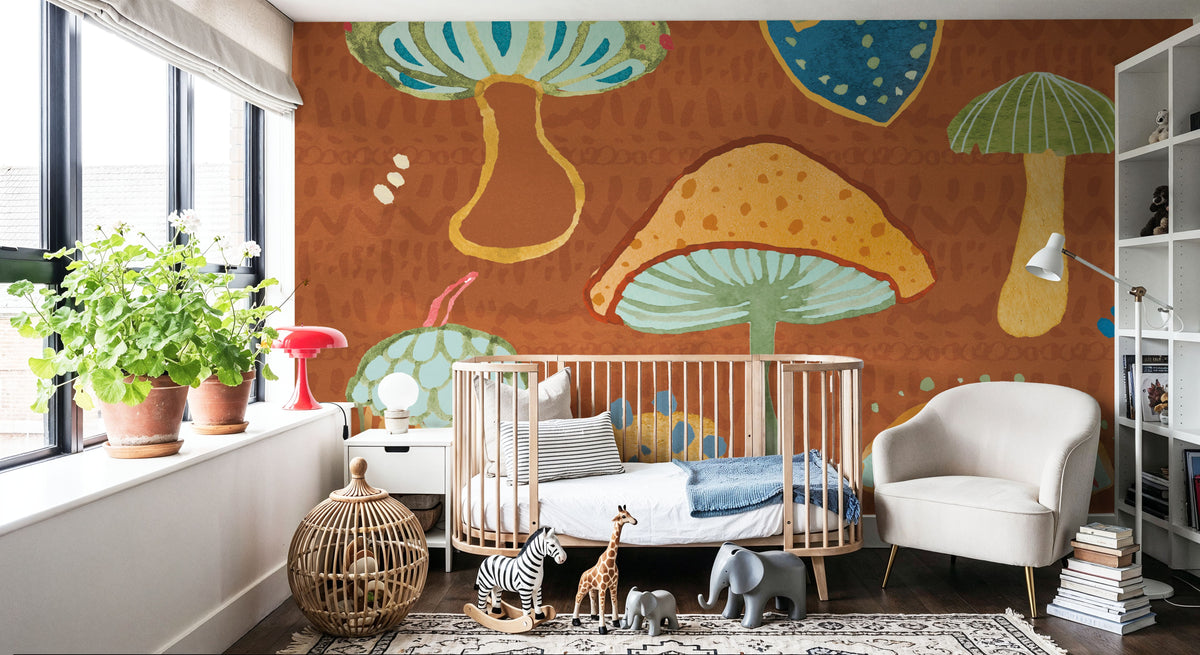 Harvest Whimsy IV Mural Wallpaper - room preview 02