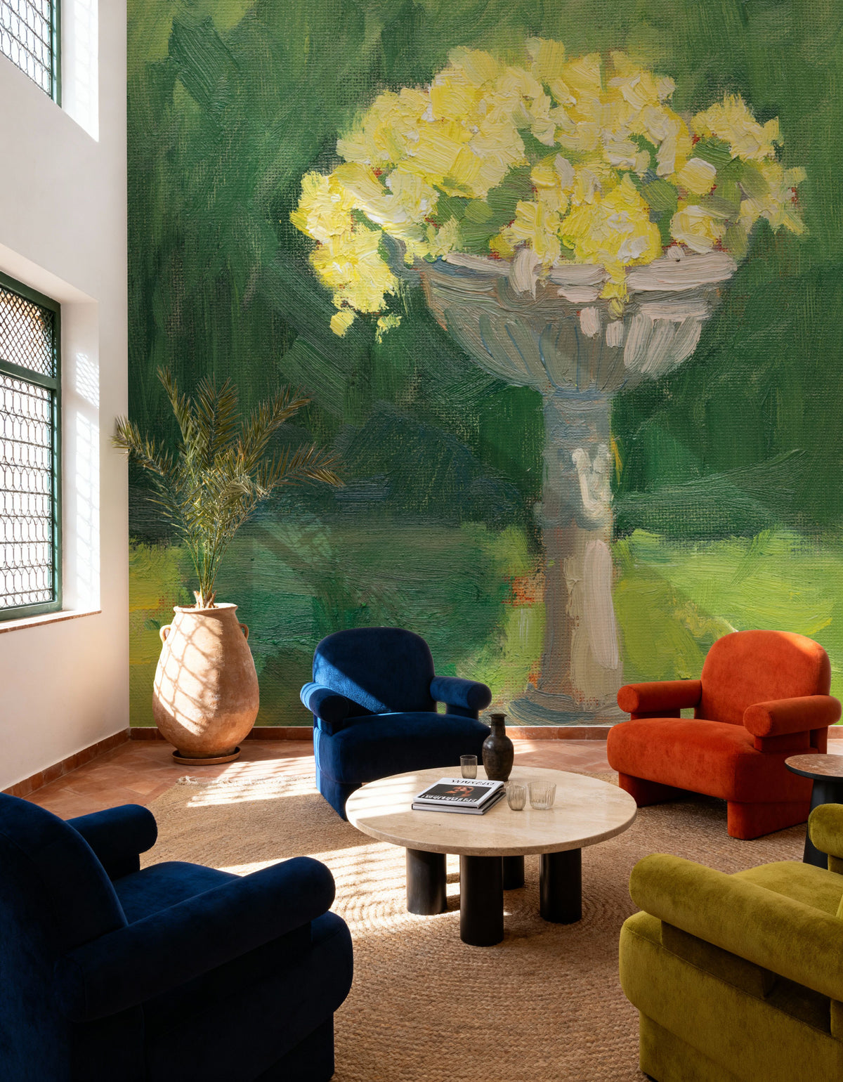 Urn of Flowers Mural Wallpaper - room preview 02