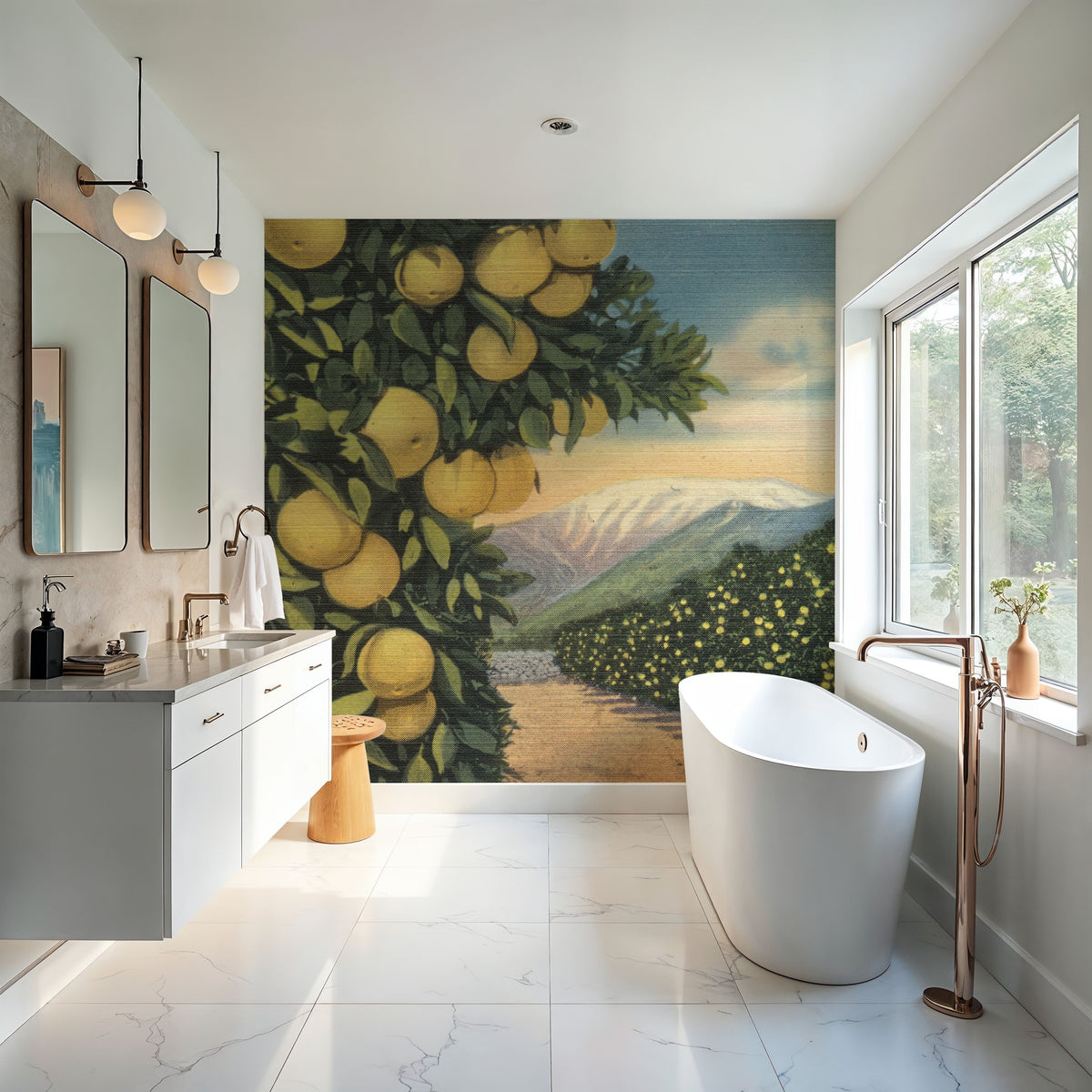 Greetings From Grapefruits Mural Wallpaper - room preview 02