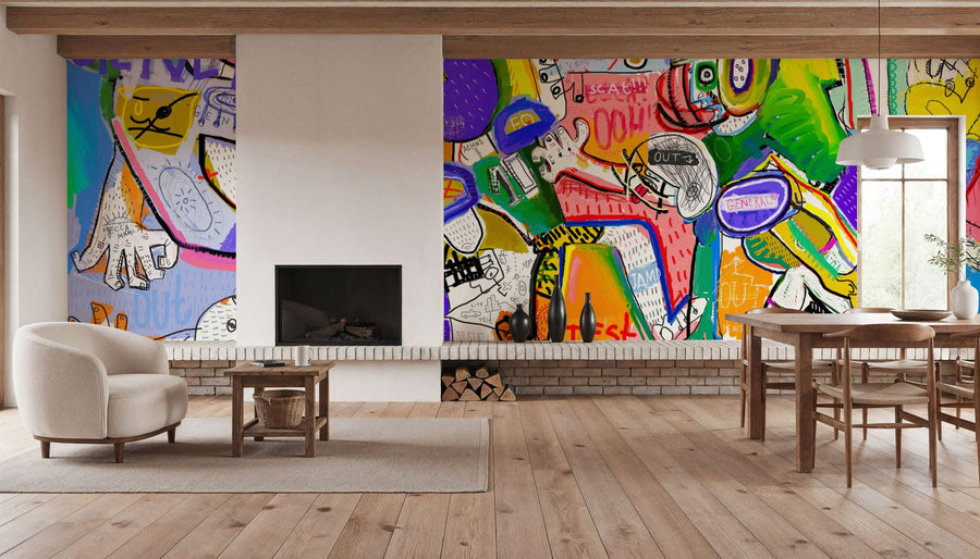 Graffiti Wallpaper Mural – Street Art Wall Mural – Football Tactics 101