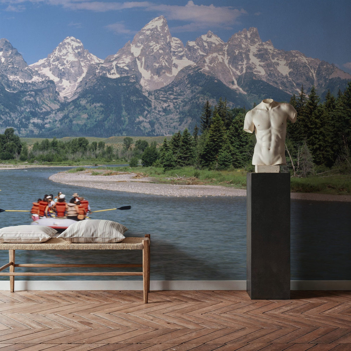 Mountain River Expedition Mural Wallpaper - room preview 02