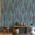 Palm on Green Mural Wallpaper - room preview 02