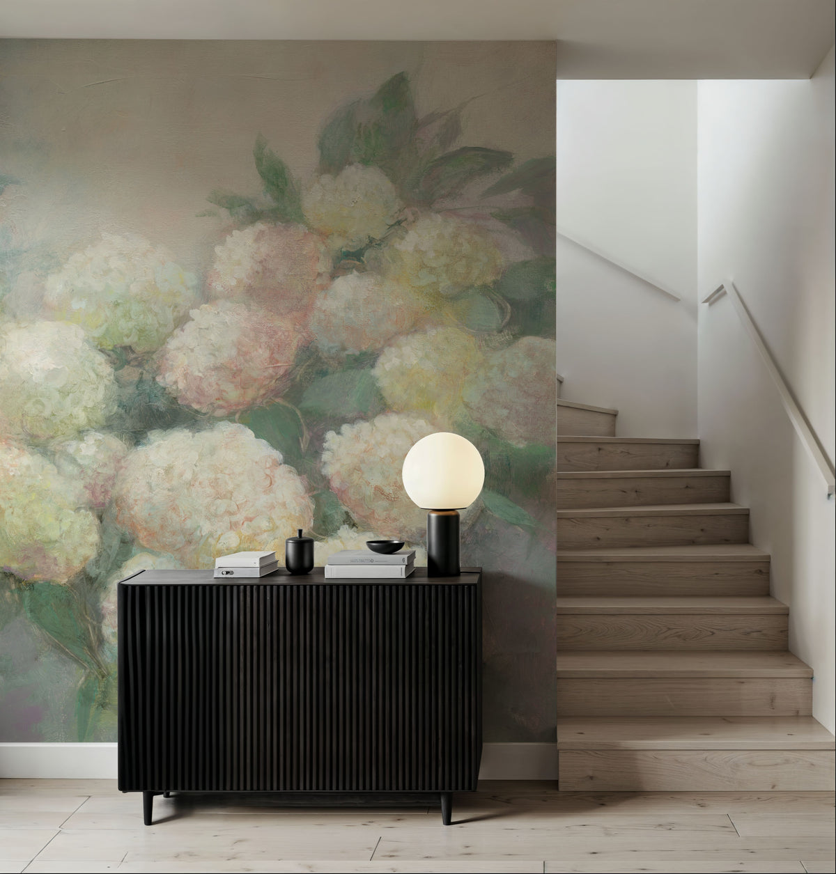 Annabelle Hydrangeas Mural Wallpaper - room preview 02