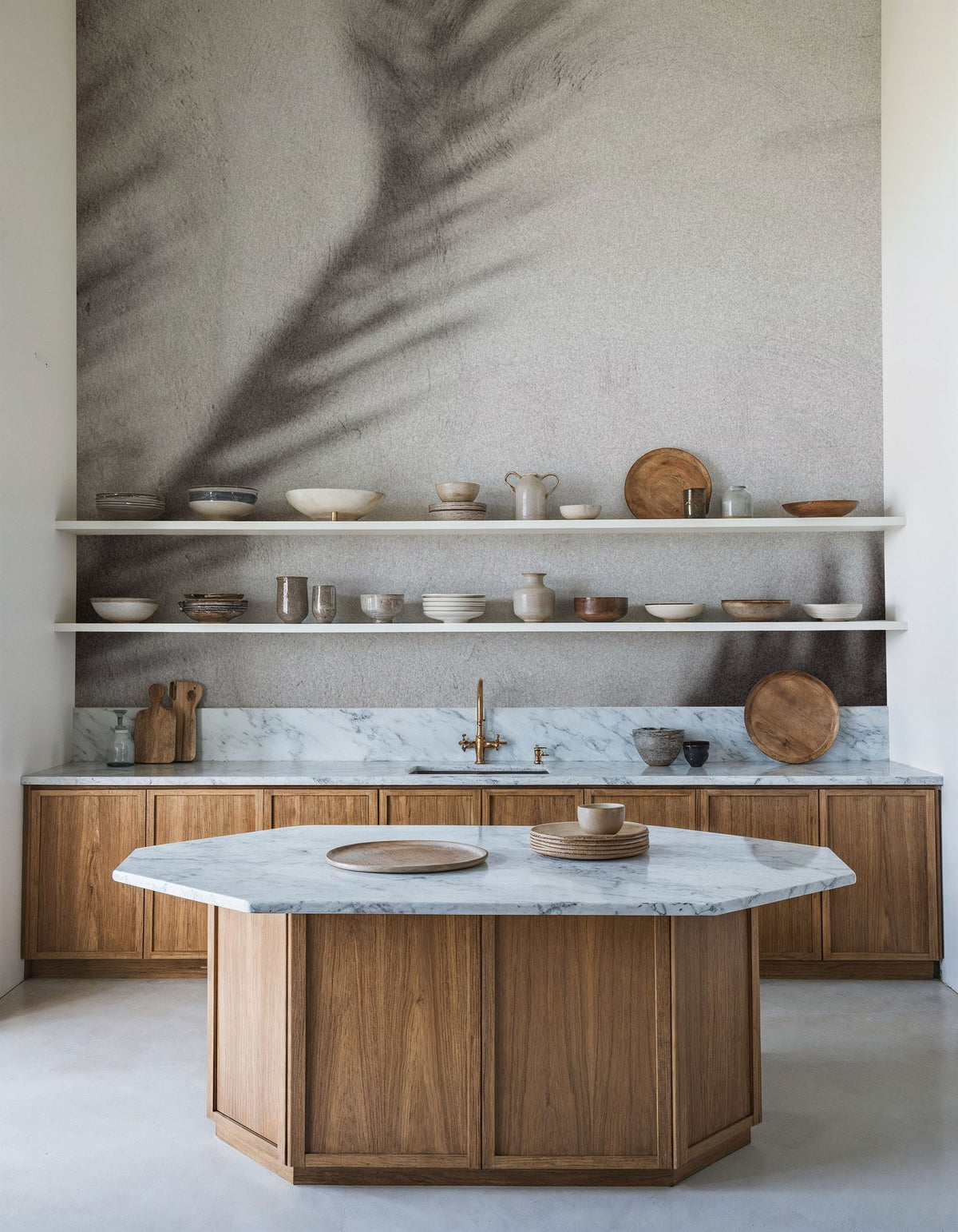 Palm Shadow Afternoon I Mural Wallpaper - room preview 02