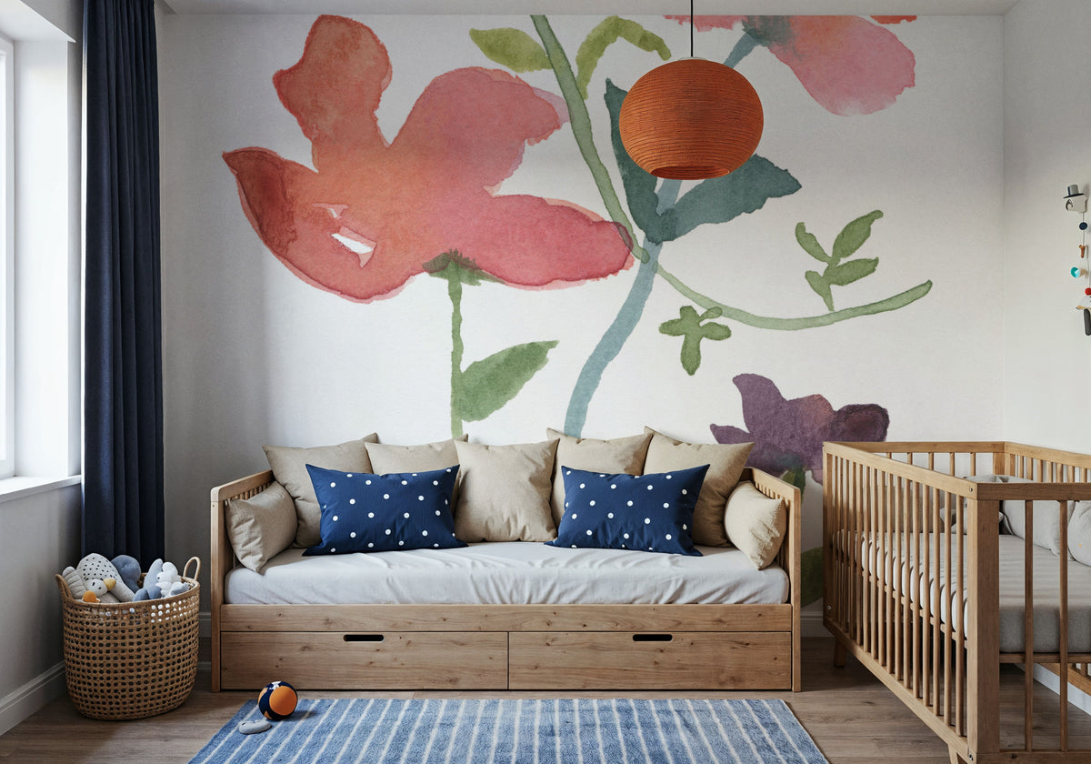 Pretty Blooms I Mural Wallpaper - room preview 02