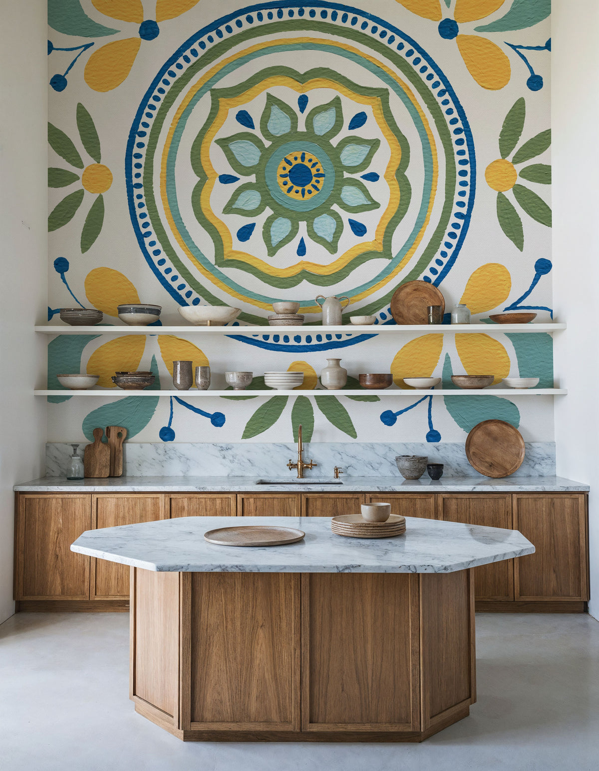Tex Mex Mandala Tile IV Mural Wallpaper - room preview 02