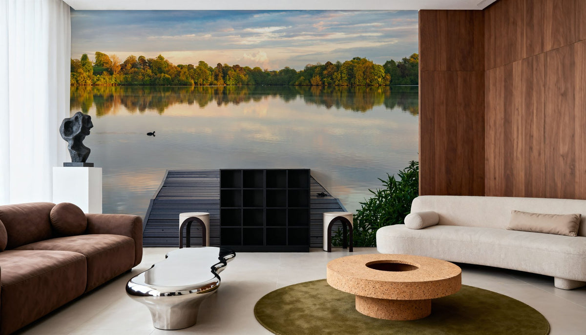 Lake Refelction Mural Wallpaper - room preview 02