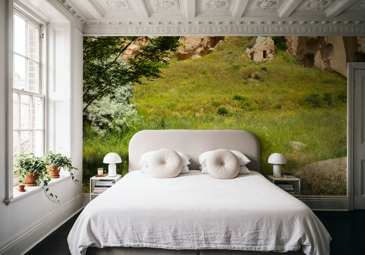 Purple Wildflower Canyon Mural Wallpaper - room preview 02