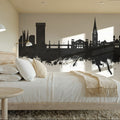 San Sebastian Spain Skyline Black & White Mural Wallpaper - room preview 02