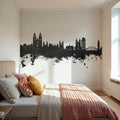 Magdeburg Germany Skyline Black & White Mural Wallpaper - room preview 02