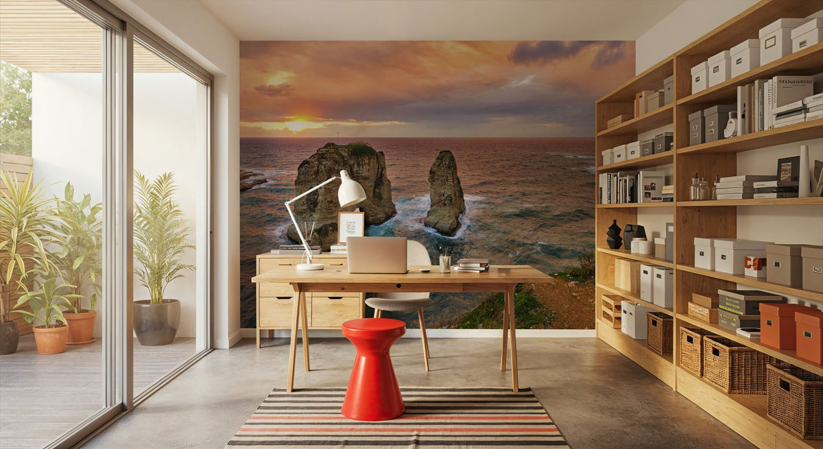 Sunset Sentinels Mural Wallpaper - room preview 02
