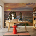 Sunset Sentinels Mural Wallpaper - room preview 02