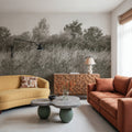 Meadow Whisper, Olive Mural Wallpaper - room preview 02