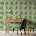 Mixed Forest Circles Inverse Mural Wallpaper - room preview 02