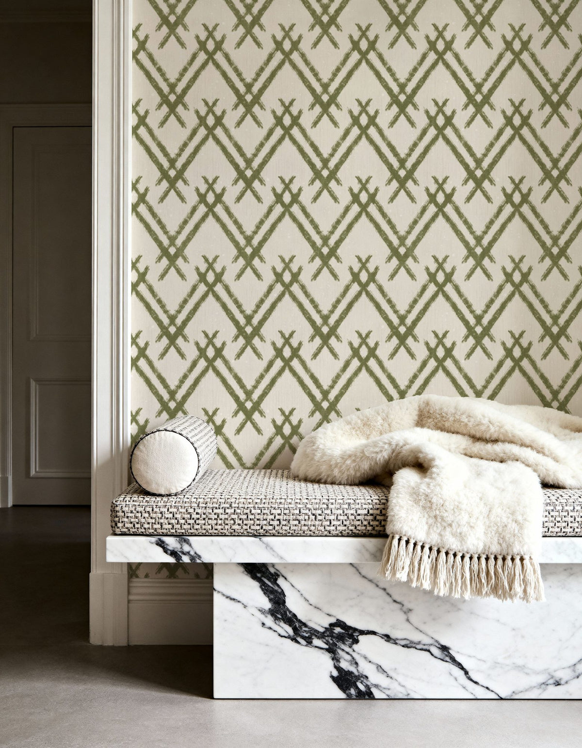 Woodland Tops Green Mural Wallpaper - room preview 02
