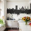 Ras Al Khaimah Skyline Black & White Mural Wallpaper - room preview 02