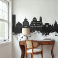 Sofia Bulgaria Skyline Black & White Mural Wallpaper - room preview 02