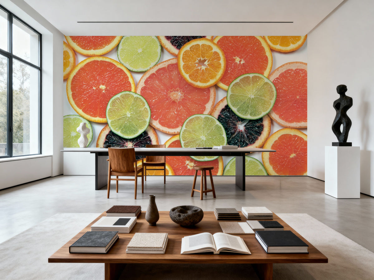 Sunny Citrus IV Mural Wallpaper - room preview 02