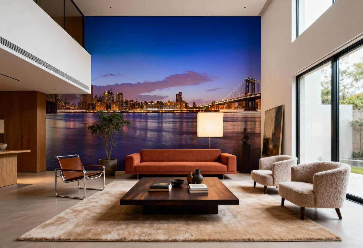 Manhattan At Sunset Mural Wallpaper - room preview 02