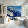 Alpine Sanctuary Mural Wallpaper - Blue Tone - room preview 02