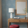 Ludovici Pattern, French Blue Mural Wallpaper - room preview 02