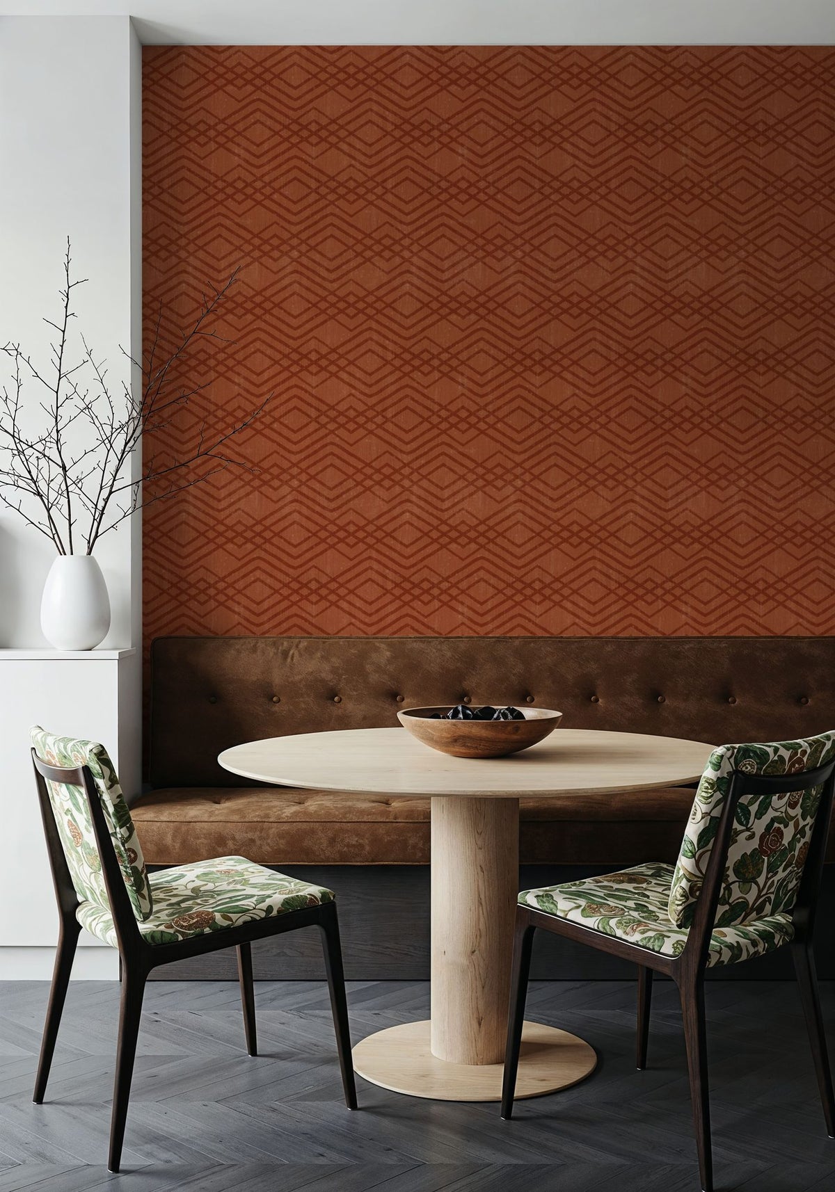 Woodland Waves Brown Mural Wallpaper - room preview 02