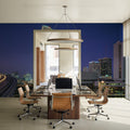 Deep Blue Twilight Metropolis Mural Wallpaper - room preview 02