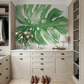 Colorful Tropical Leaf Green I Mural Wallpaper - room preview 02