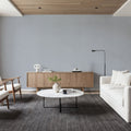 Faux Sand Stucco Finish, Ice Blue Mural Wallpaper - room preview 02