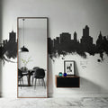 Tulsa Oklahoma Skyline Black & White Mural Wallpaper - room preview 02
